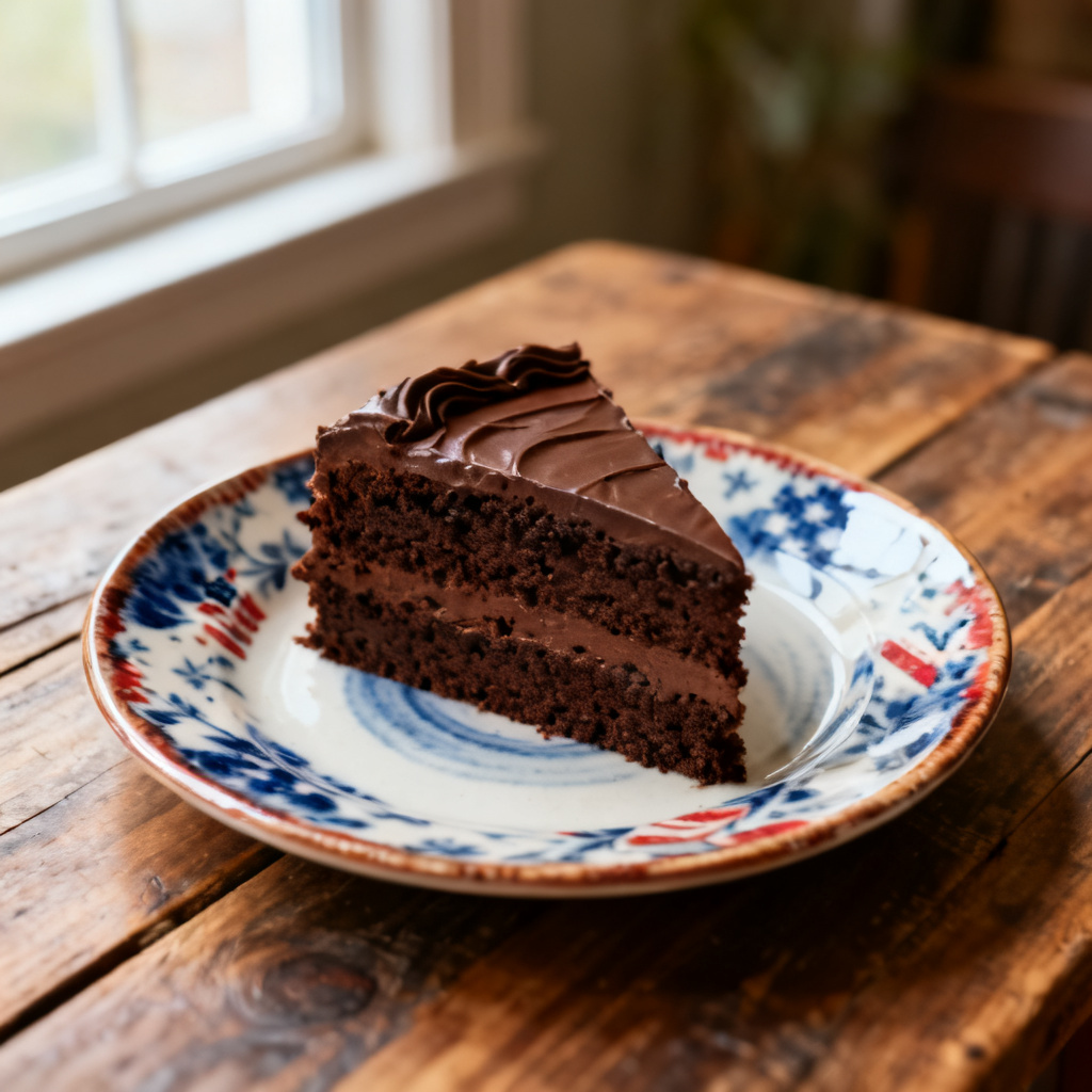 Tranbärschokladkaka med vit chokladmousse