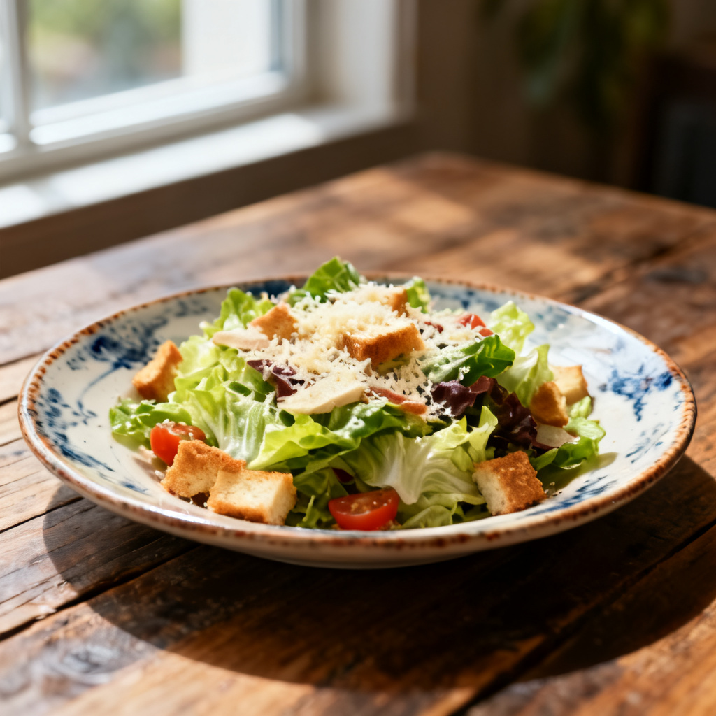 Kalkonköttbullarsallad à la Caesar