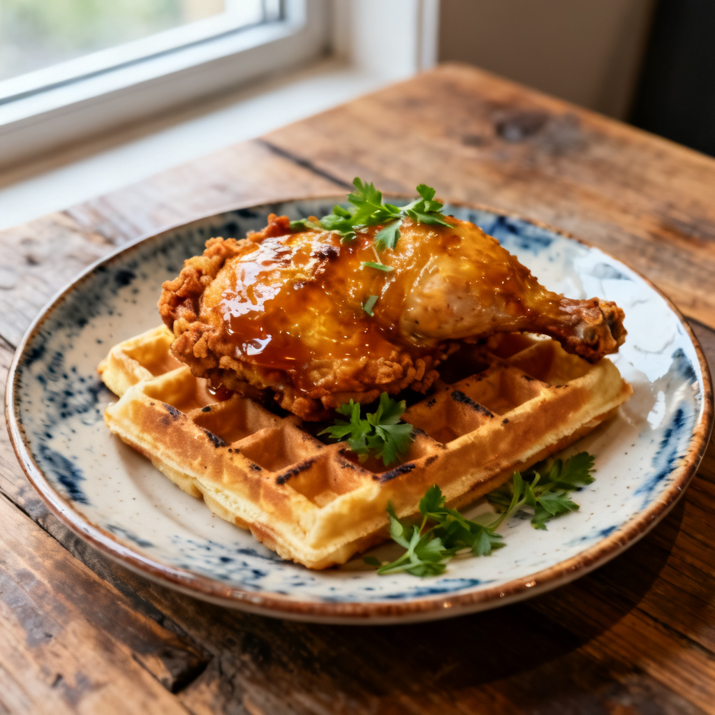Chicken and waffles - Våfflor med friterad kyckling