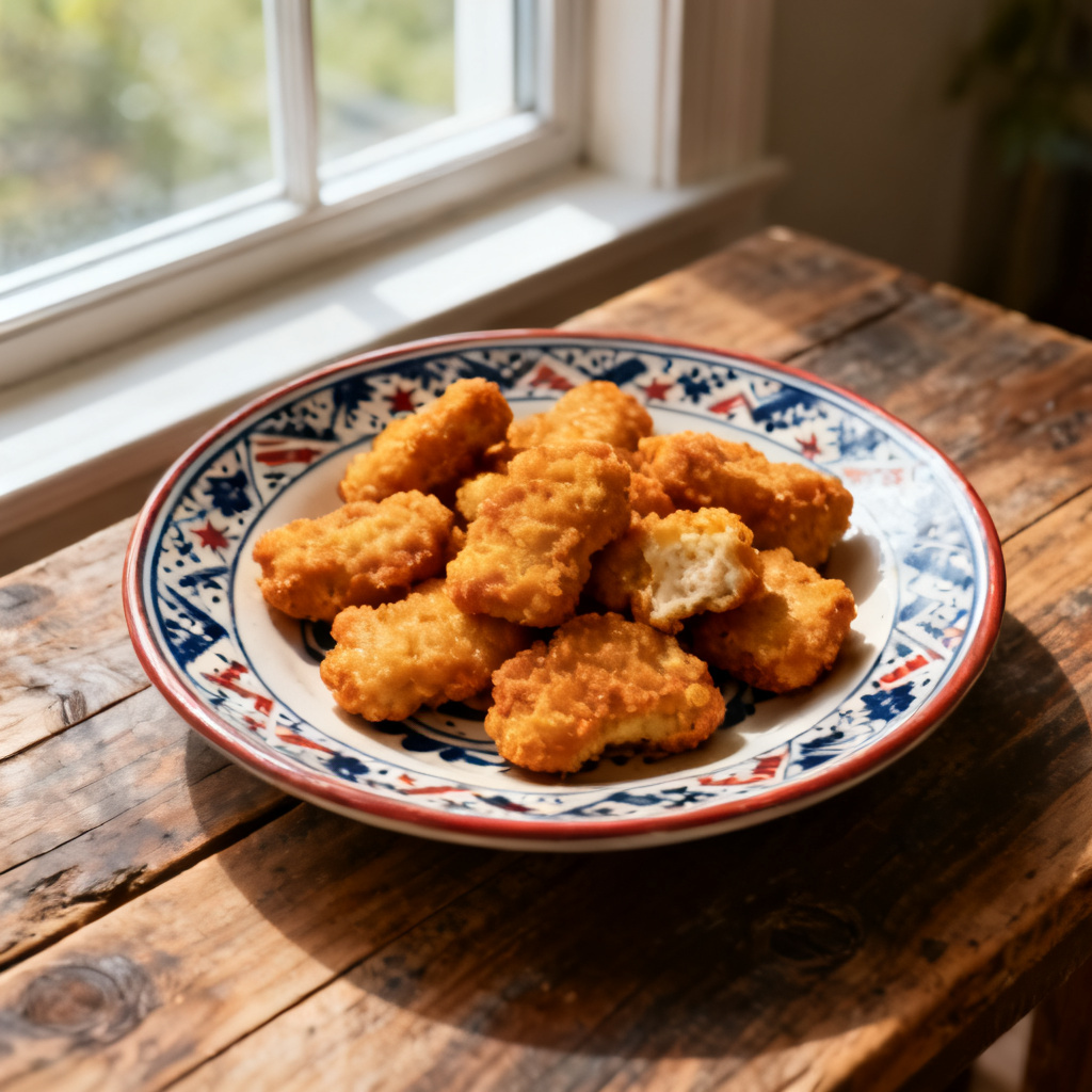 Chicken nuggets med dragondipp