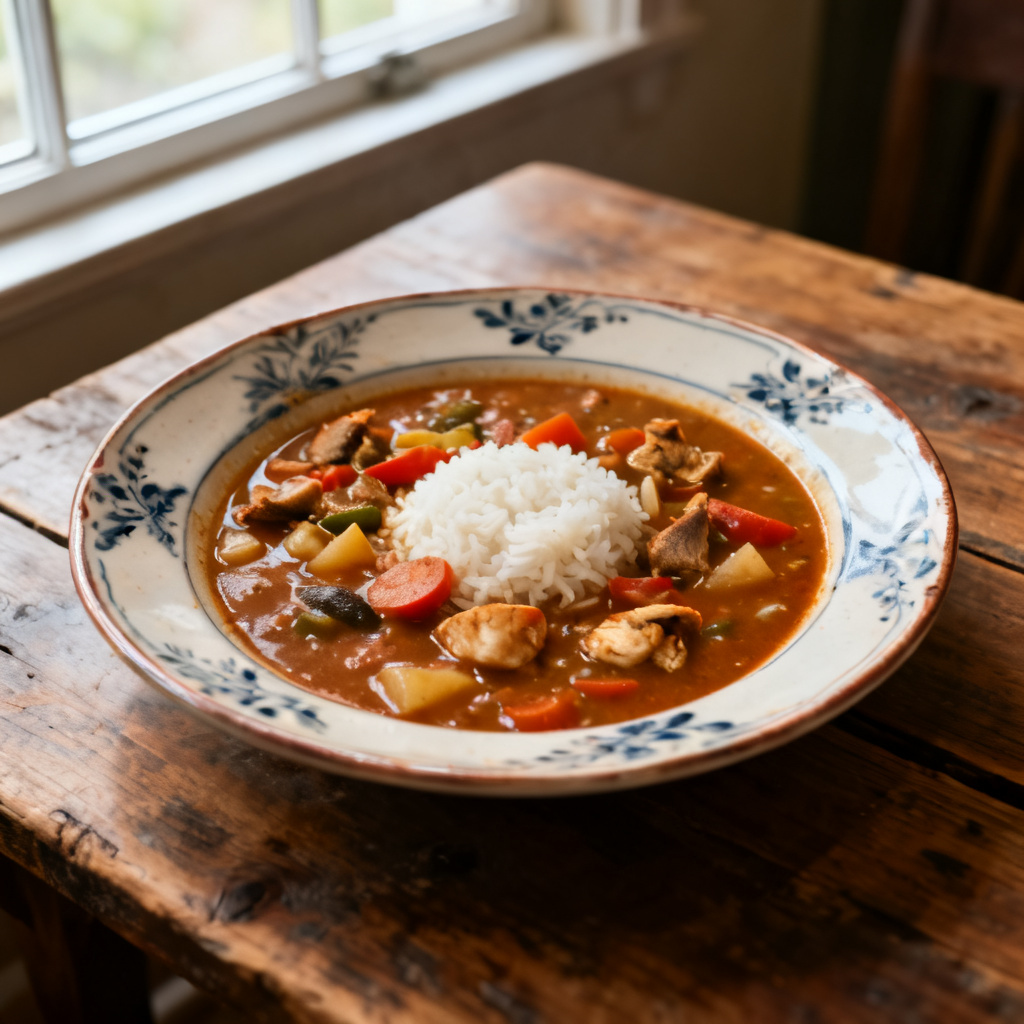 Lätt kycklinggumbo