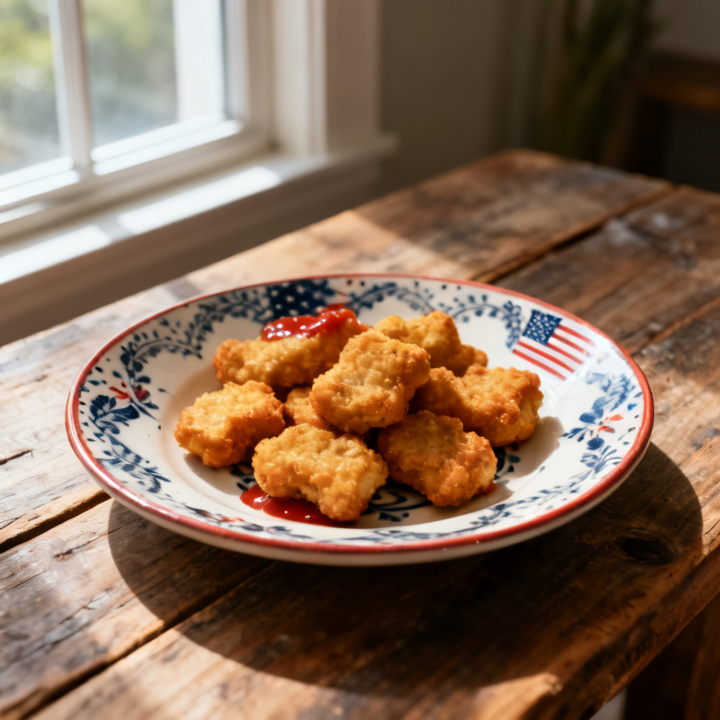 Hälsosamma ugnsgrillade kycklingnuggets