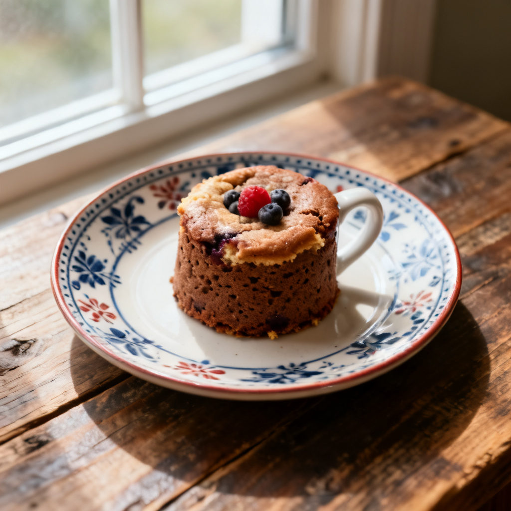 Banana mugcake i mikron med apelsin