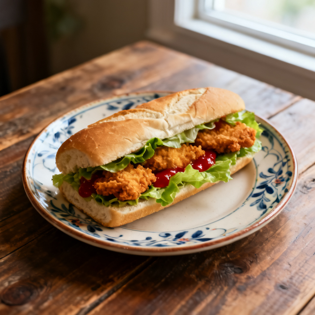 Poppad laxråttor po' boys