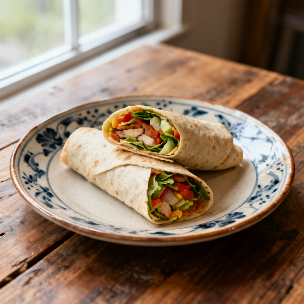 Kycklingwraps med sötpotatis och guacamole