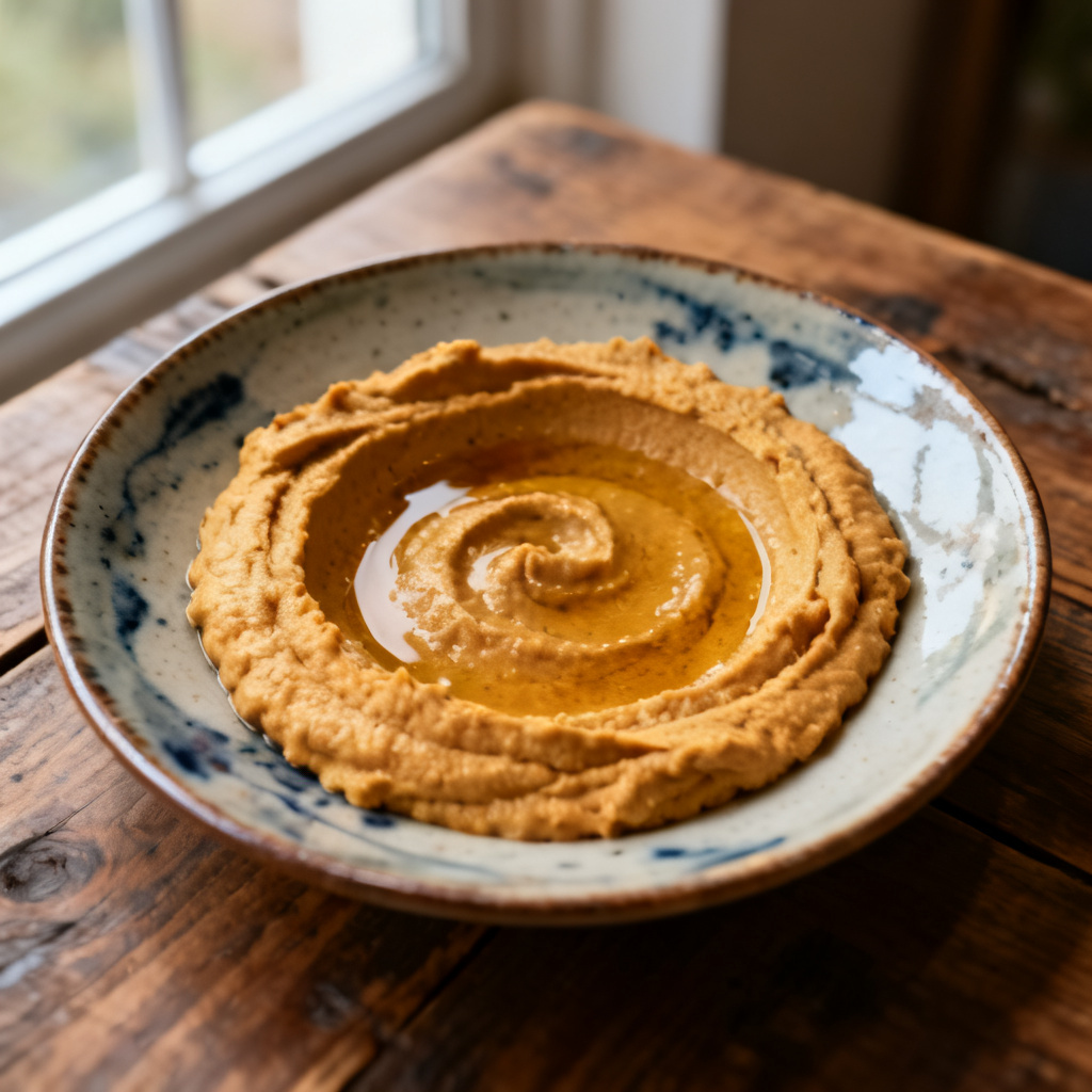 Broad bean hummus med kex