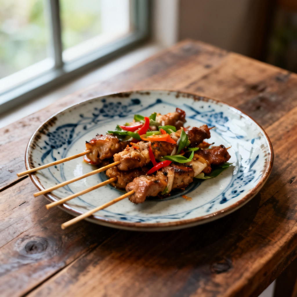 Grillade Teriyaki-kycklingspett