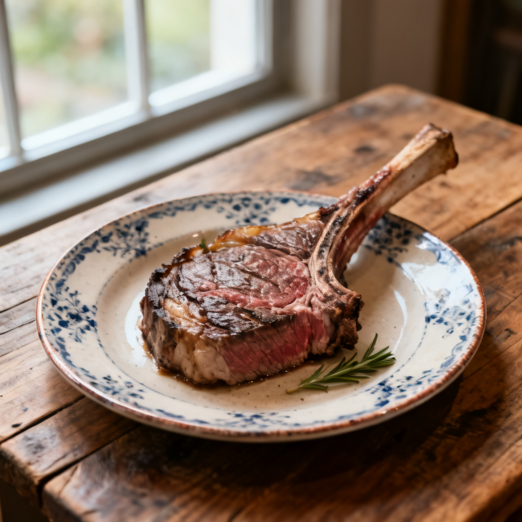 Côte de boeuf med chimichurri-smör