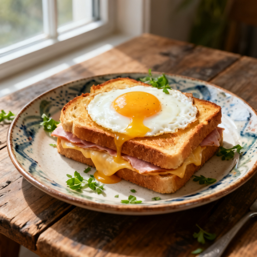 Croque madame-traybake