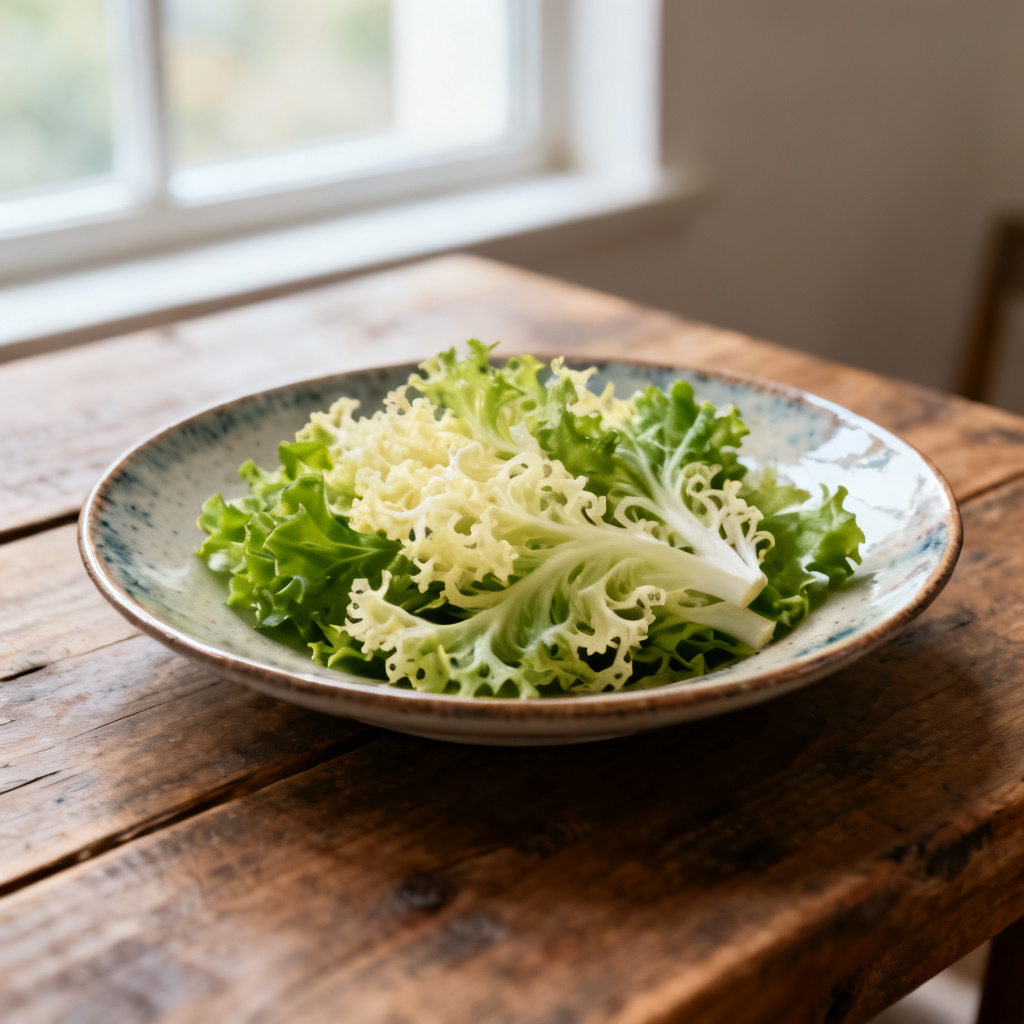 Frisésallad med krutonger & pocherat ägg