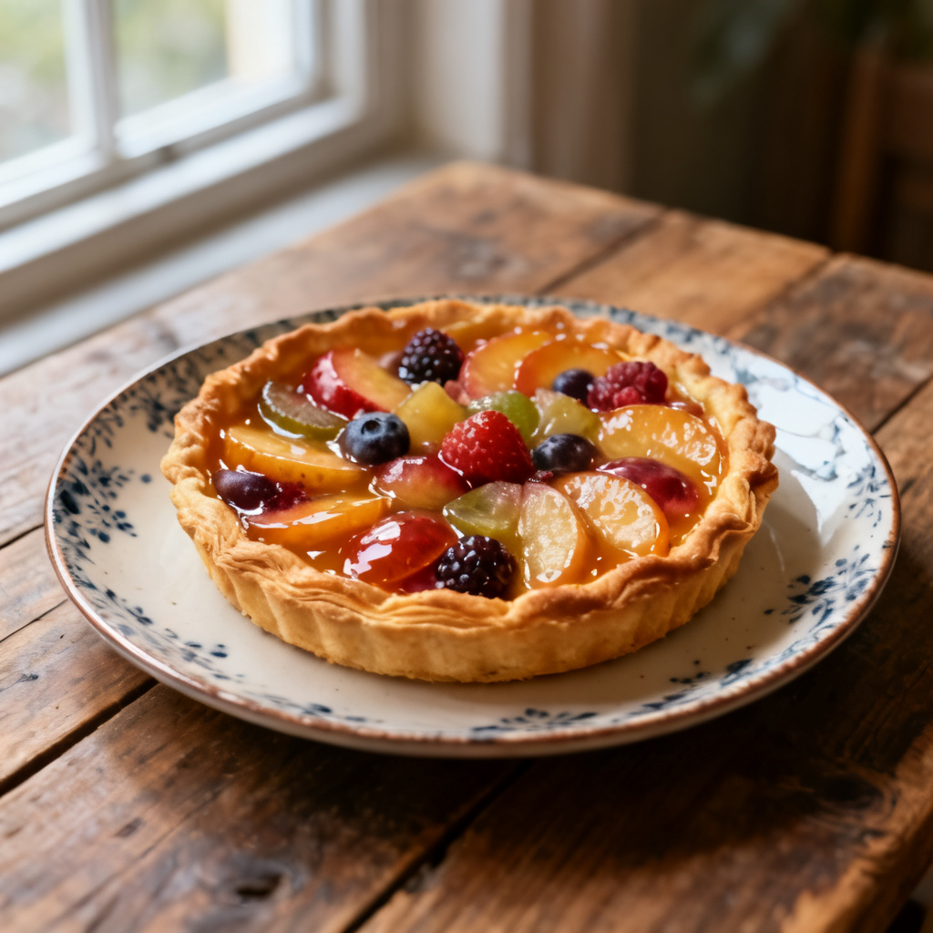 Schalottenlöktarte med löjrom