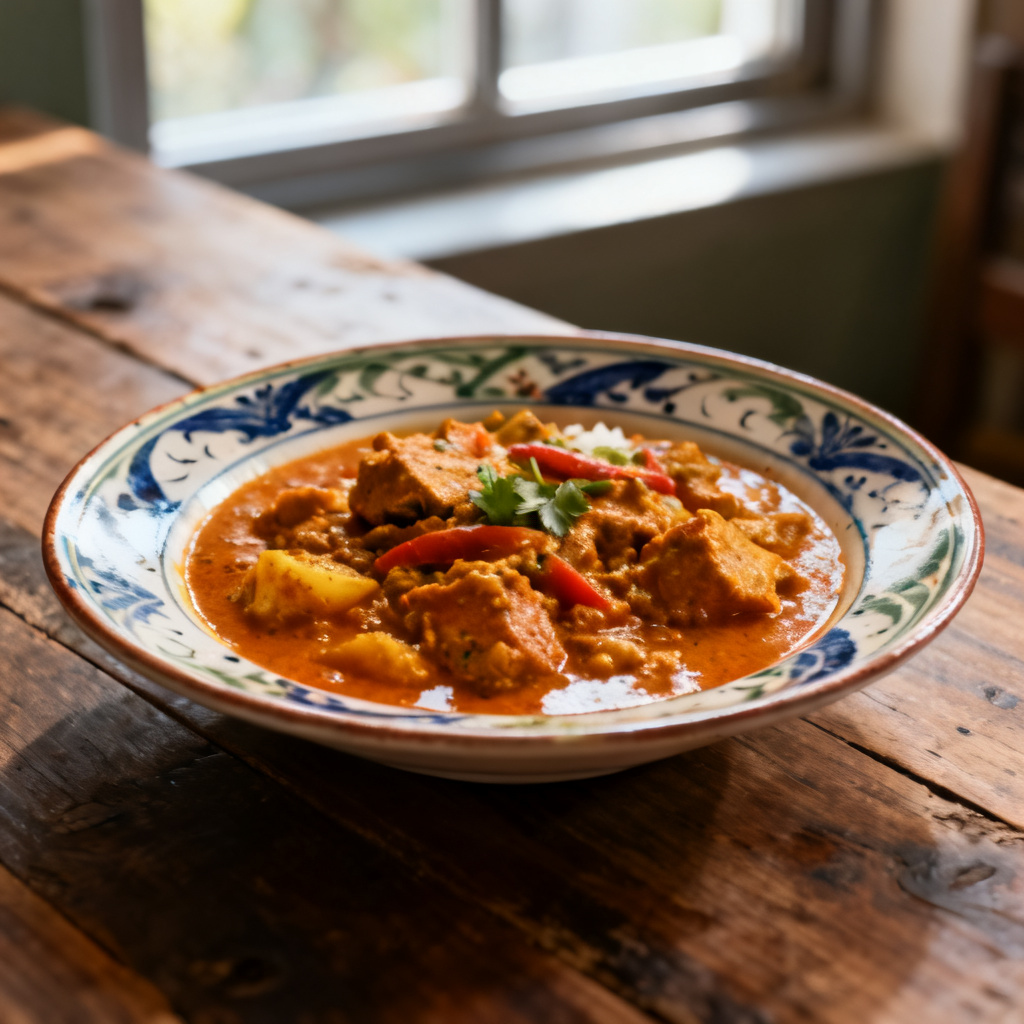 Vintergrönsakcurry med fruktig raita