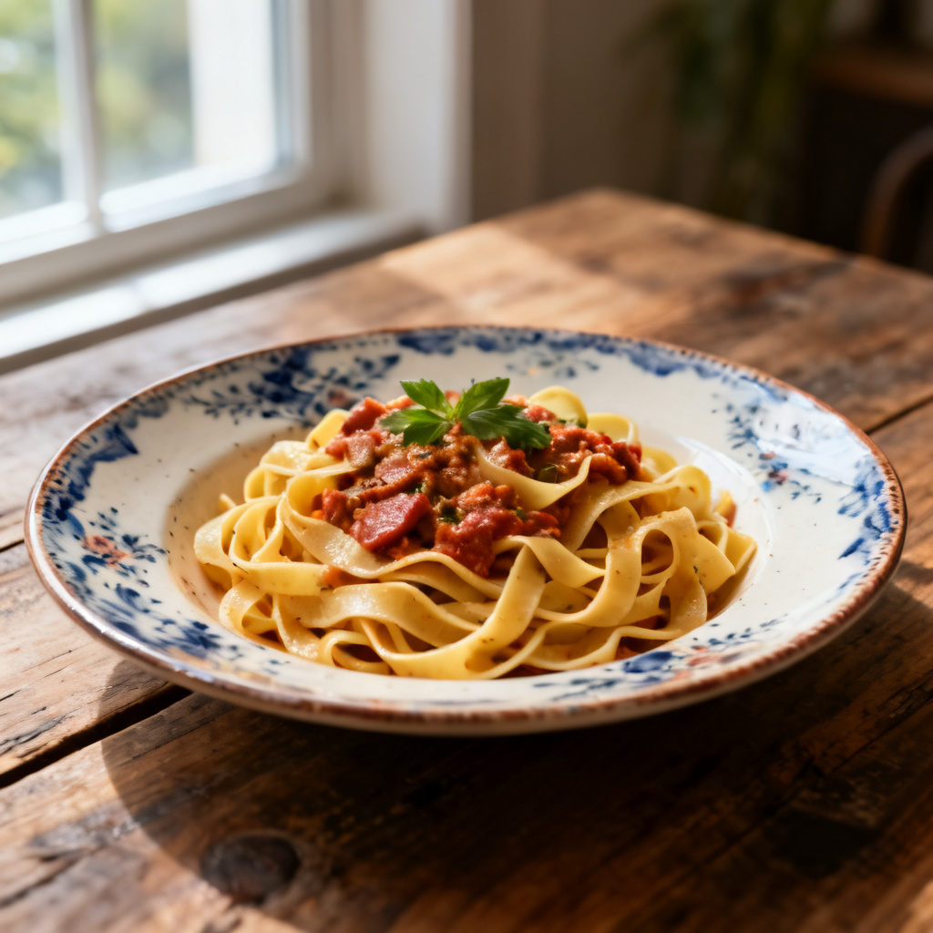 8 ingrediens vitlöksmör svamp och getost fettuccine