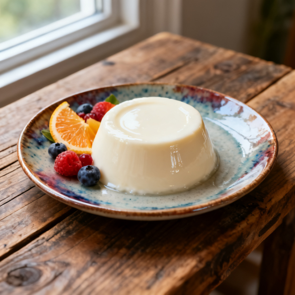 Yogurt Panna Cotta med macerade bär