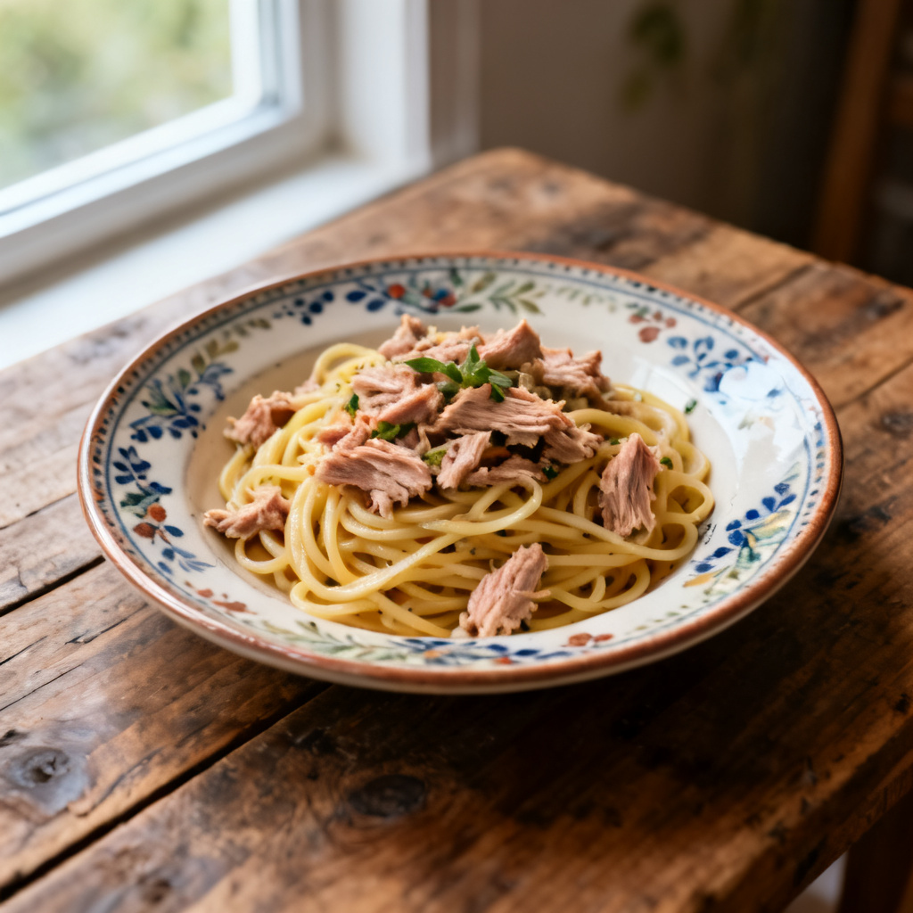Pasta med tonfisksås