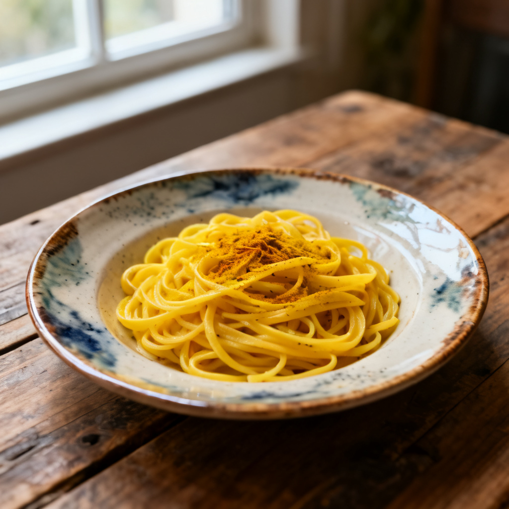 Saffranspasta med kantareller