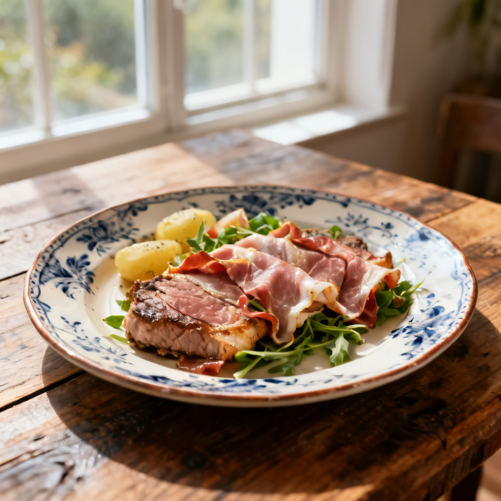 Kyckling saltimbocca med basilikamash