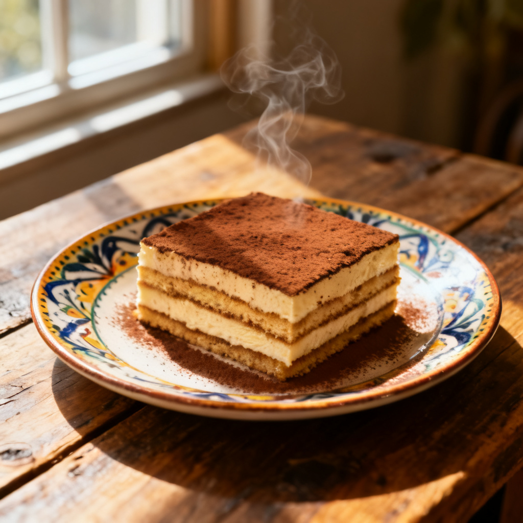 Tiramisú med apelsinmarinerade bär