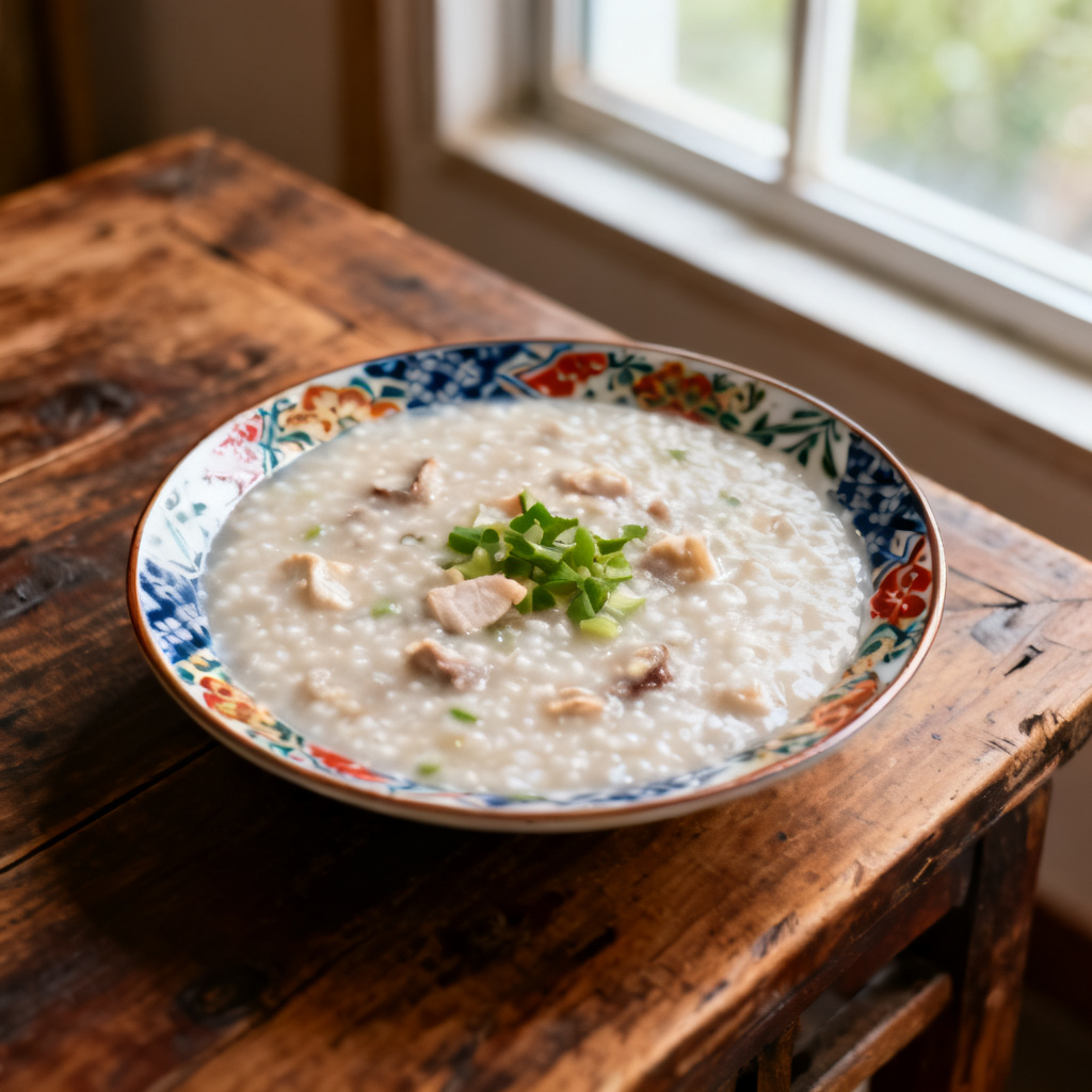 Congee med sojaägg