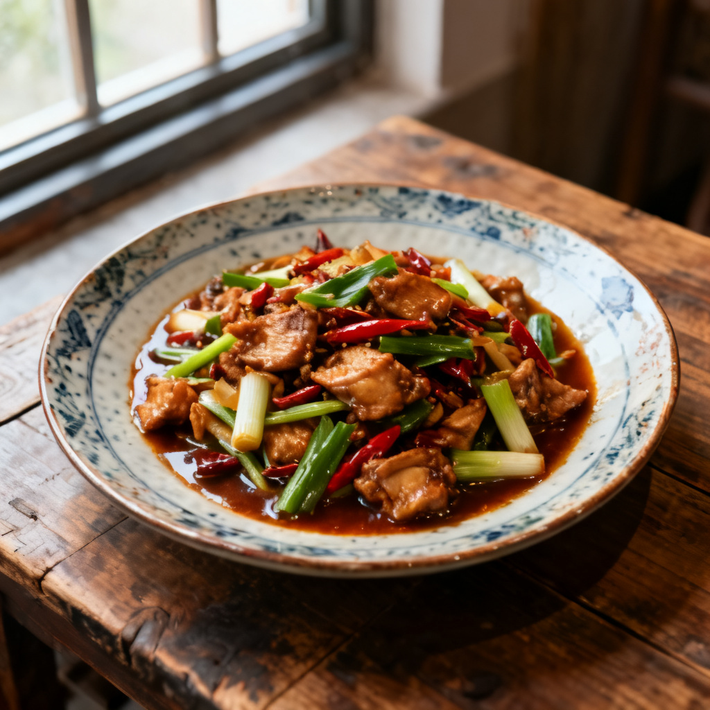 Stekt kinesiska långbönor i Sichuan-stil