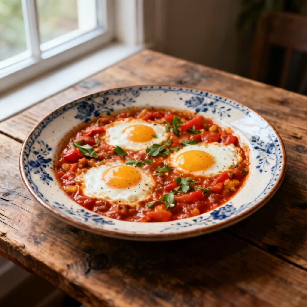 Shakshuka med halloumi