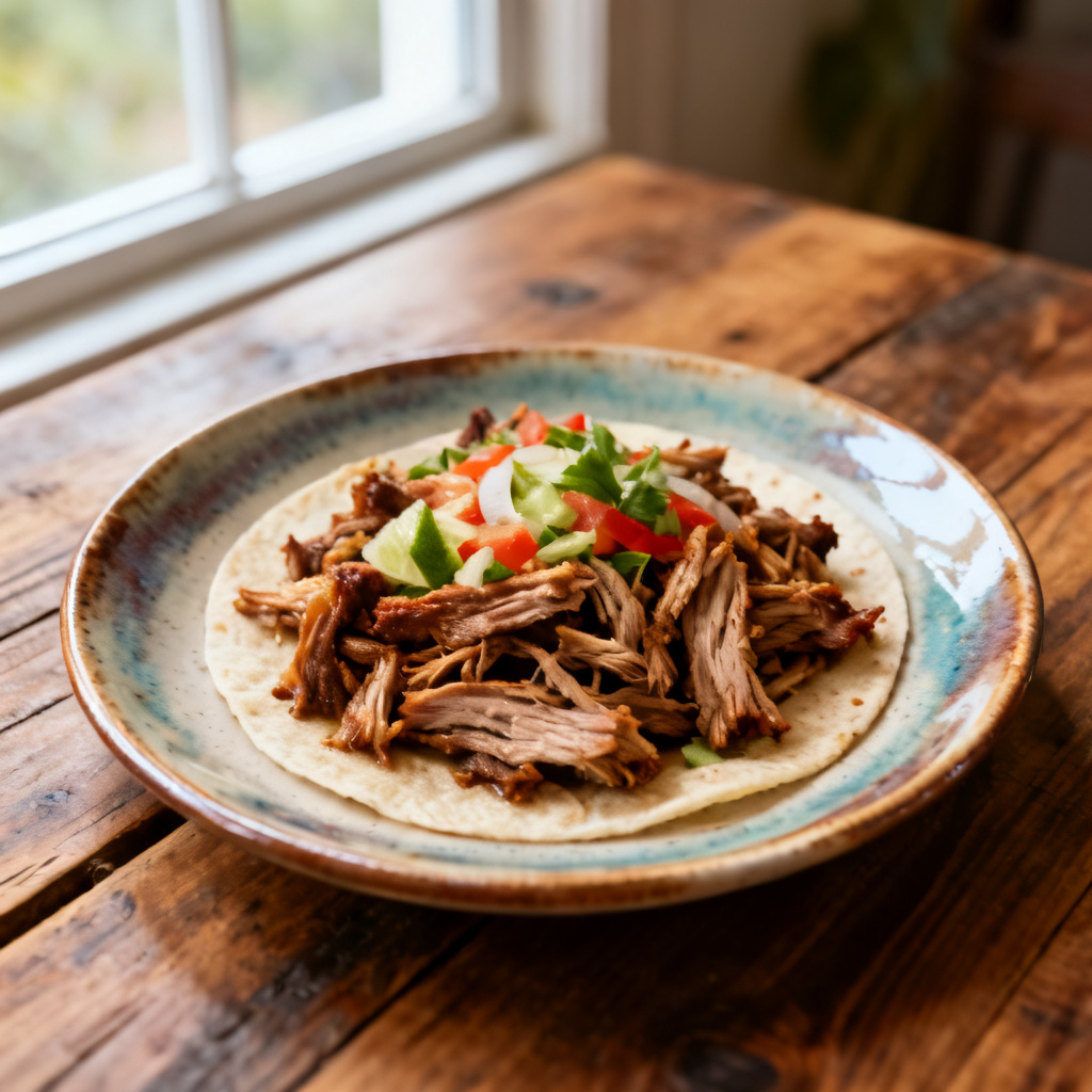 Crockpot Carnitas Tortilla Burrito Bowl