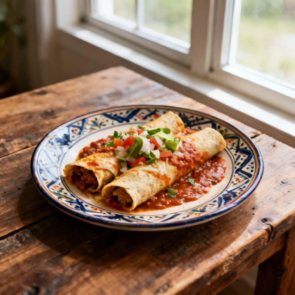 Grönsakscasseroll med enchilada
