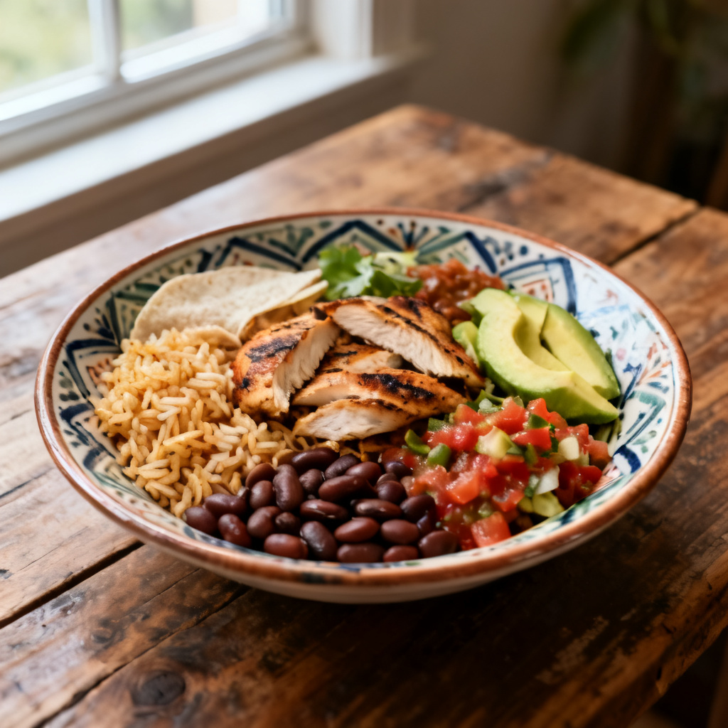 Chipotle- och limeräkor burritoskålar