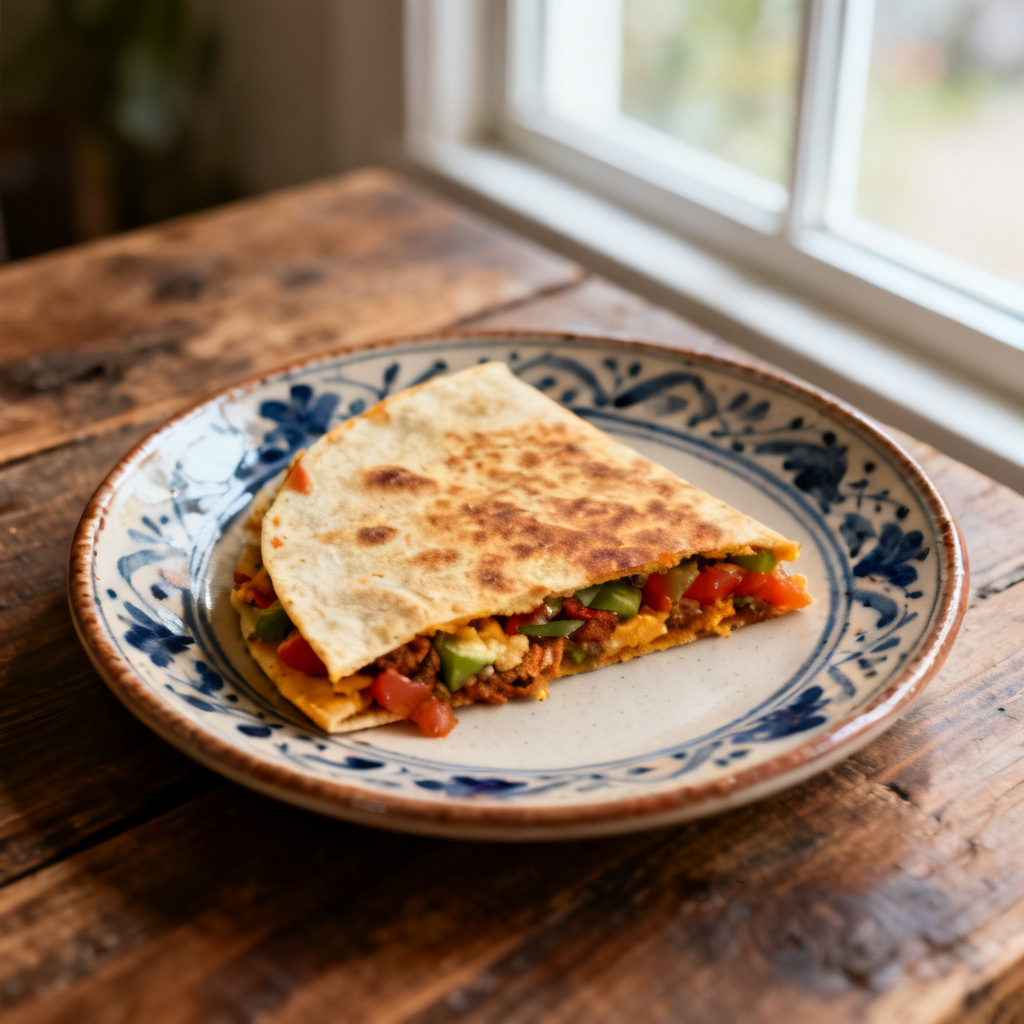Recept på frukostquesadilla