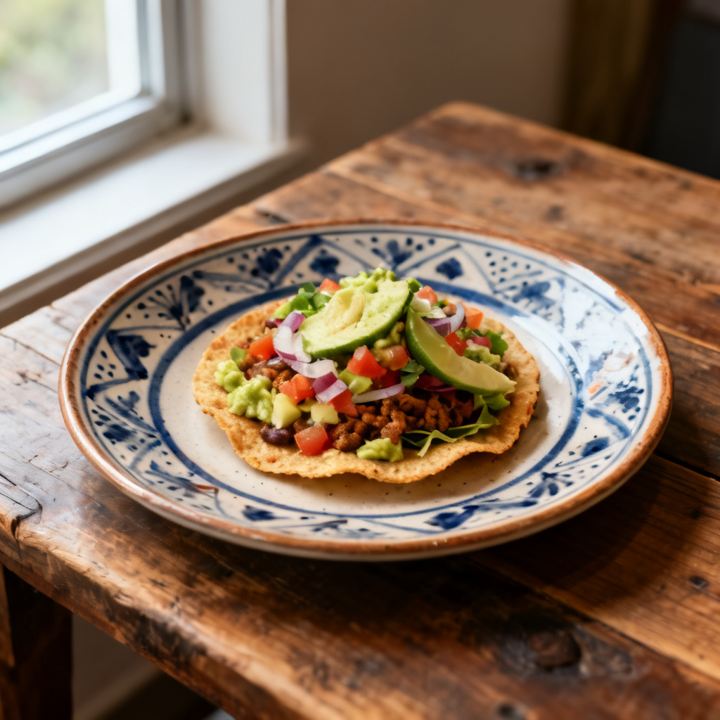 Karibisk Jerk Lax Tostadas med Grilled Ananas Persika Kokos Salsa