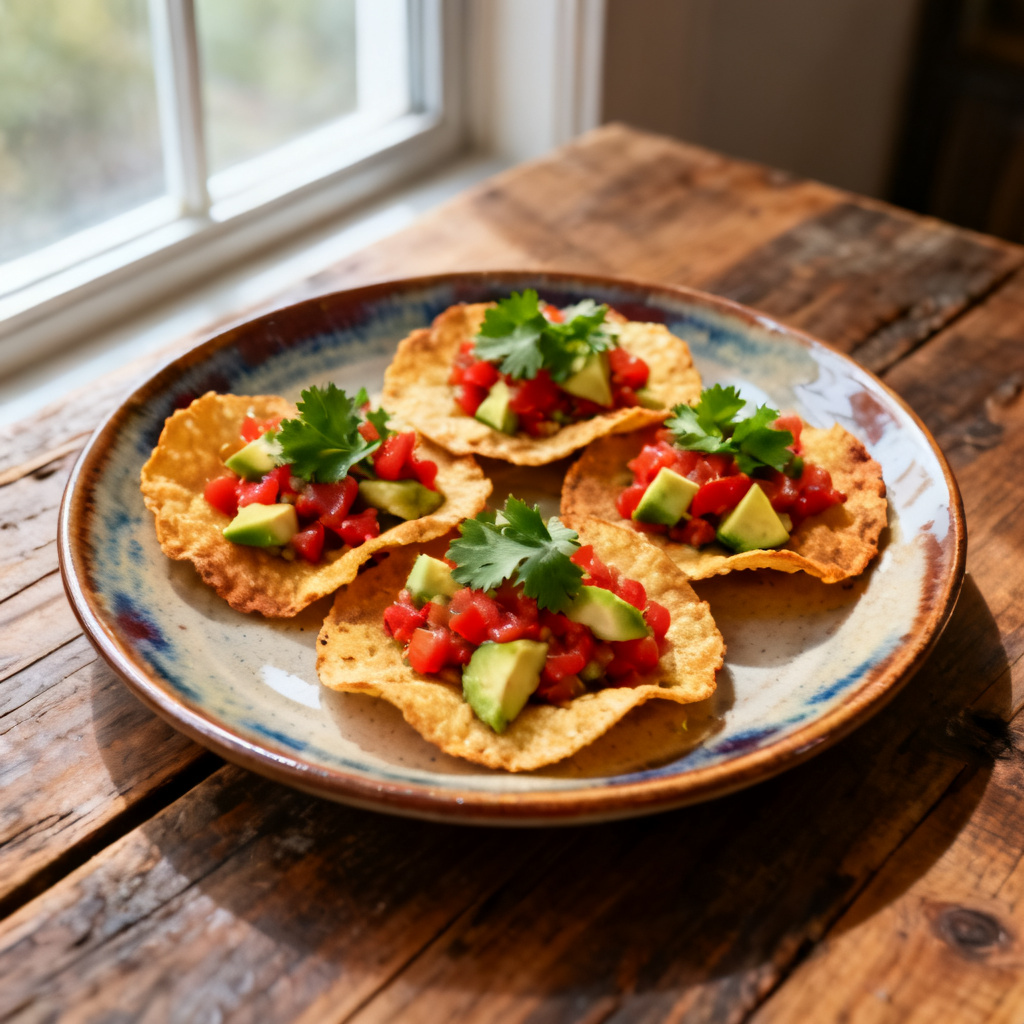 Spicy bean tostadas med picklade lökar & rädisasallad