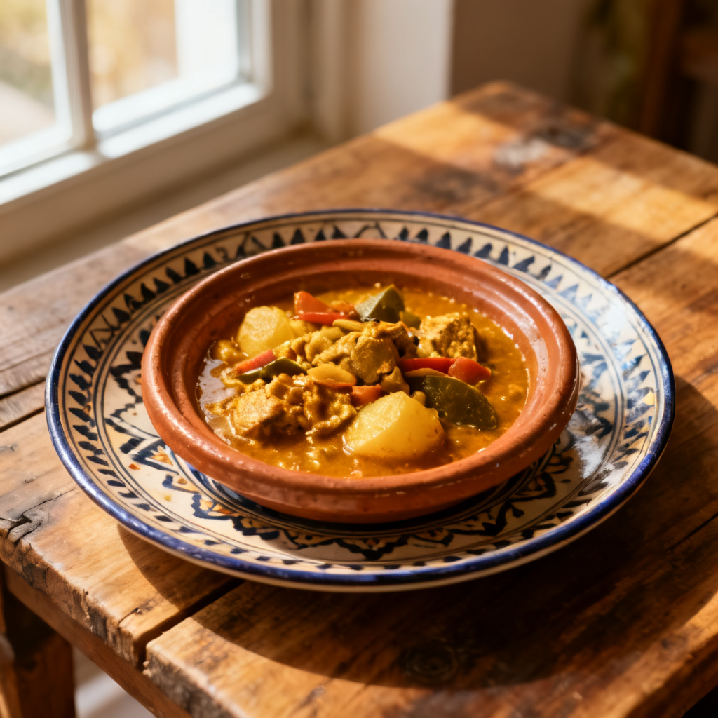 Grönsaktagine med mandel och kikärtpcouscous