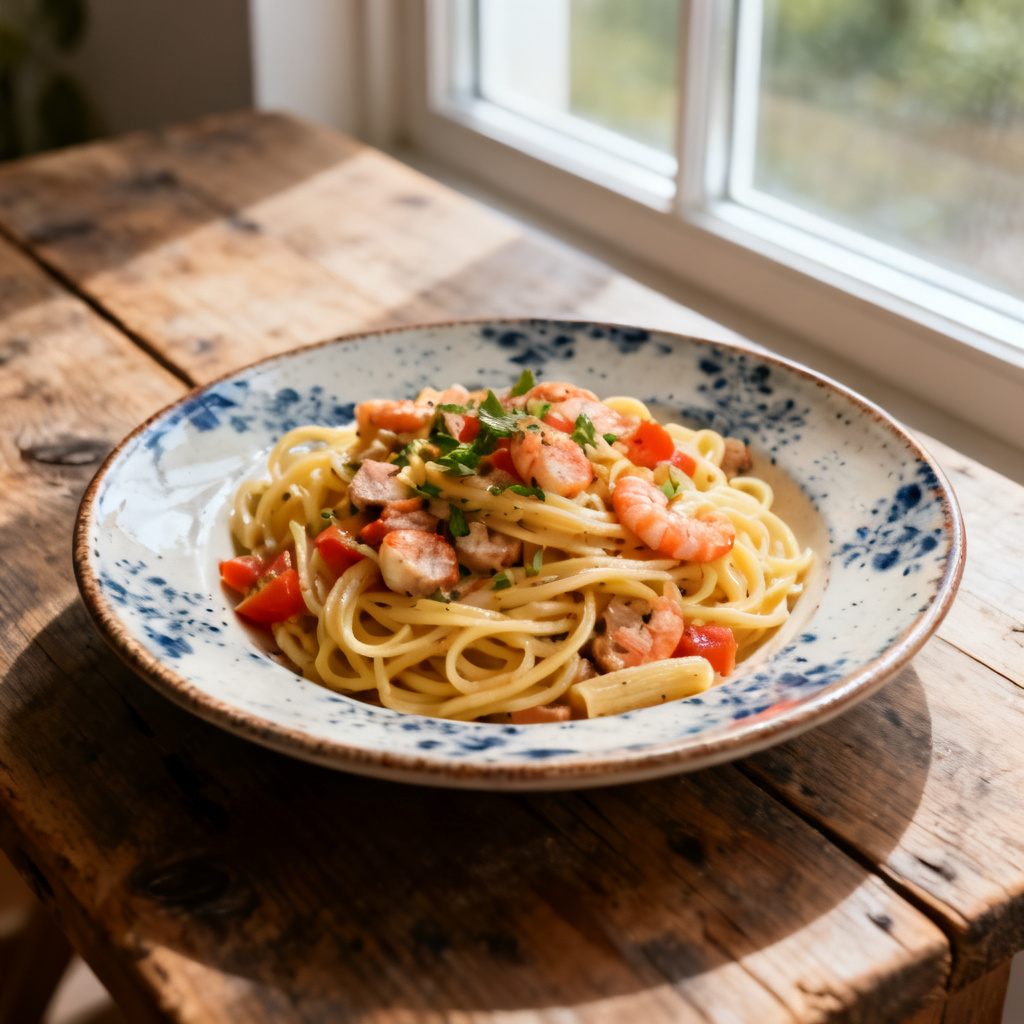 Krämig räkpasta