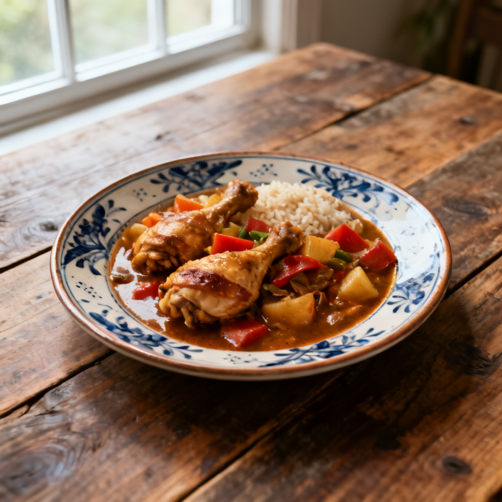 Spansk kycklinggryta med zucchinisallad och couscous