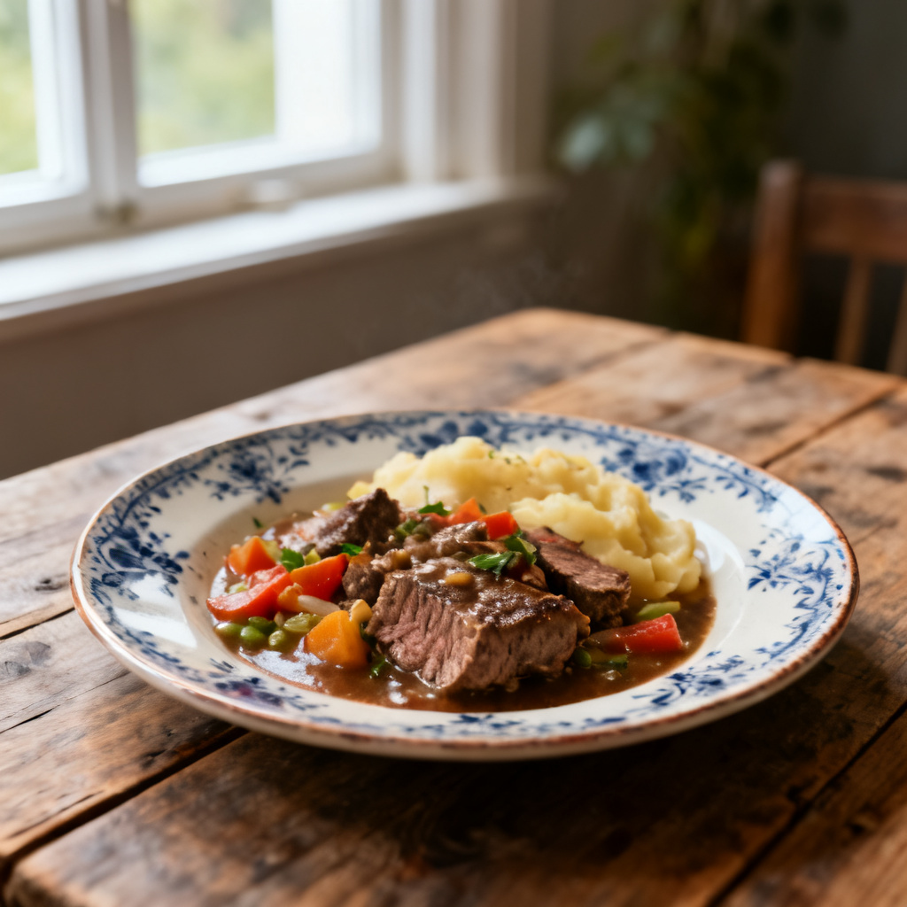 Färsbiff med rödbetor och matig tomat- och avokadosallad
