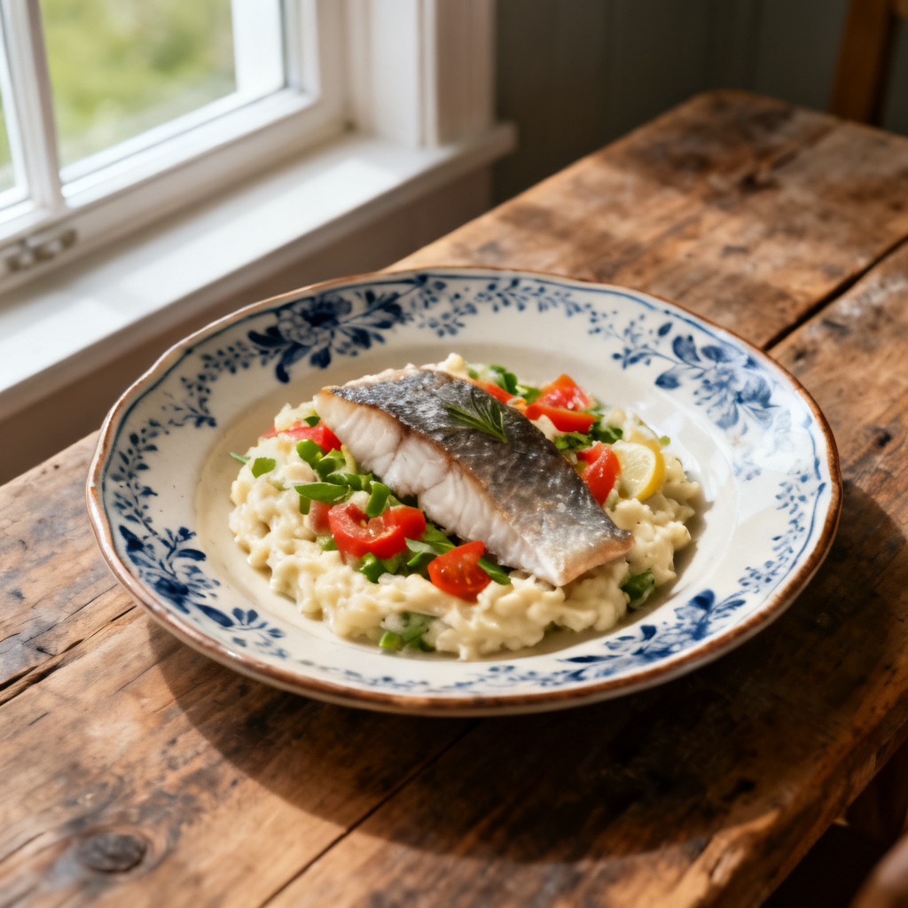 Halibut och skaldjursoppa