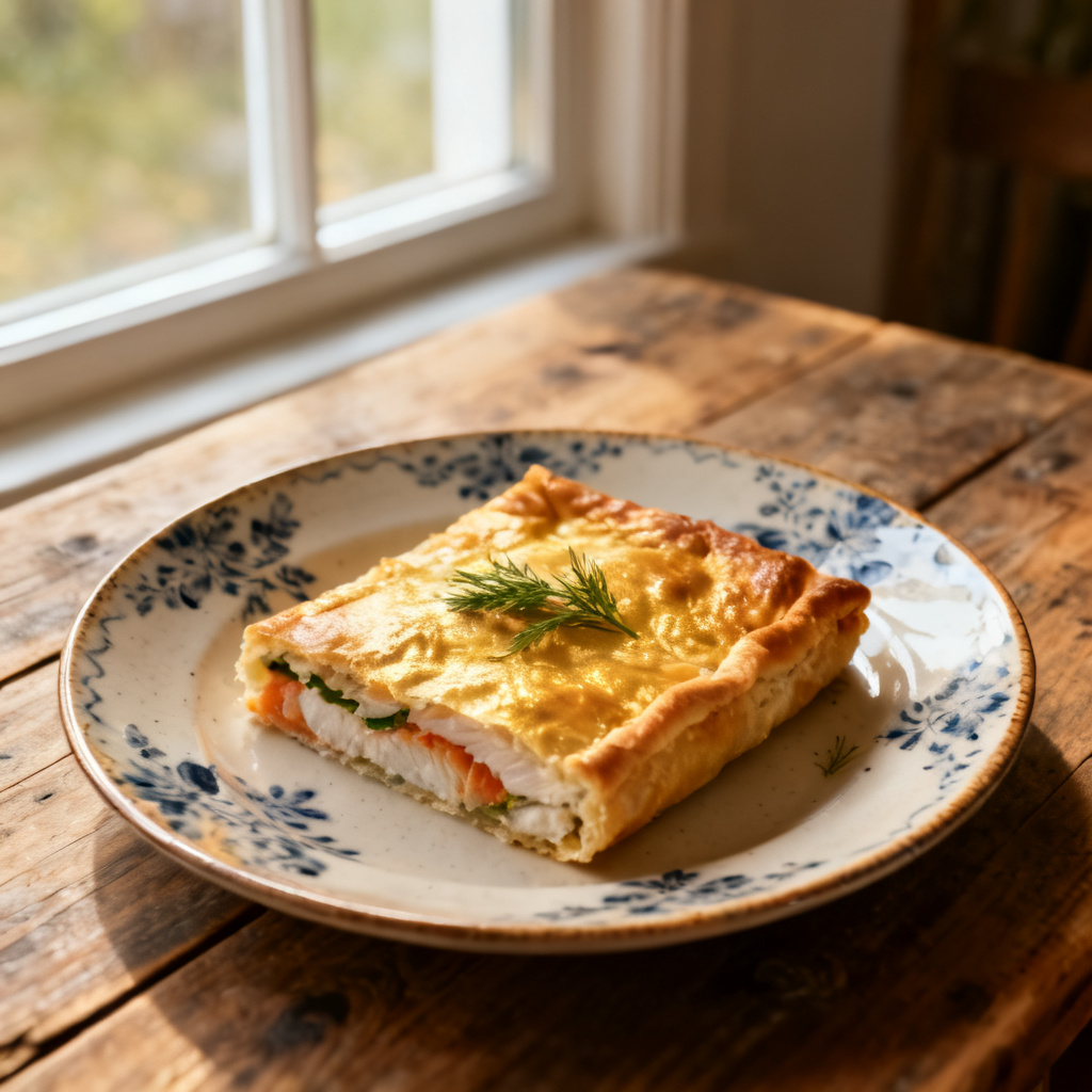 Glutenfri lax- och spenatpaj