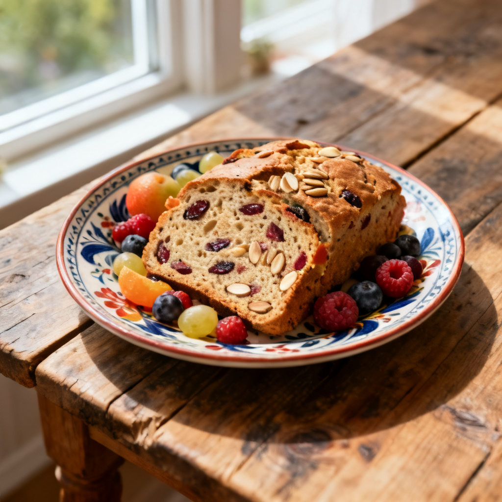 Frukt- och nötbröd med fikon och aprikos