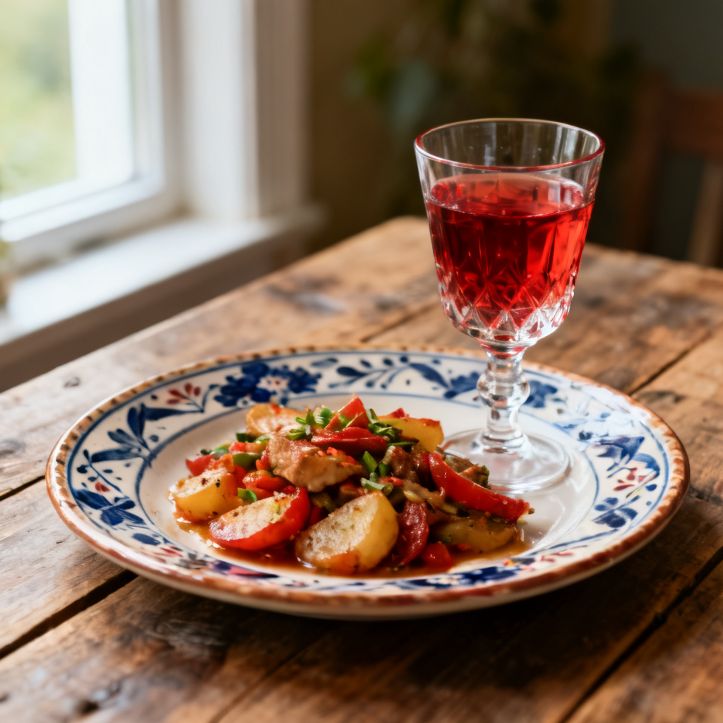 Citronglass med varm körsbärssås