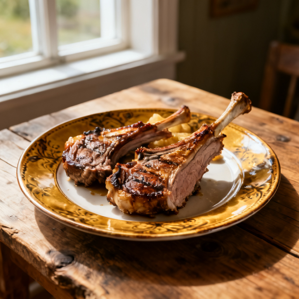 Grillad lamm med vinterlig ris-sallad