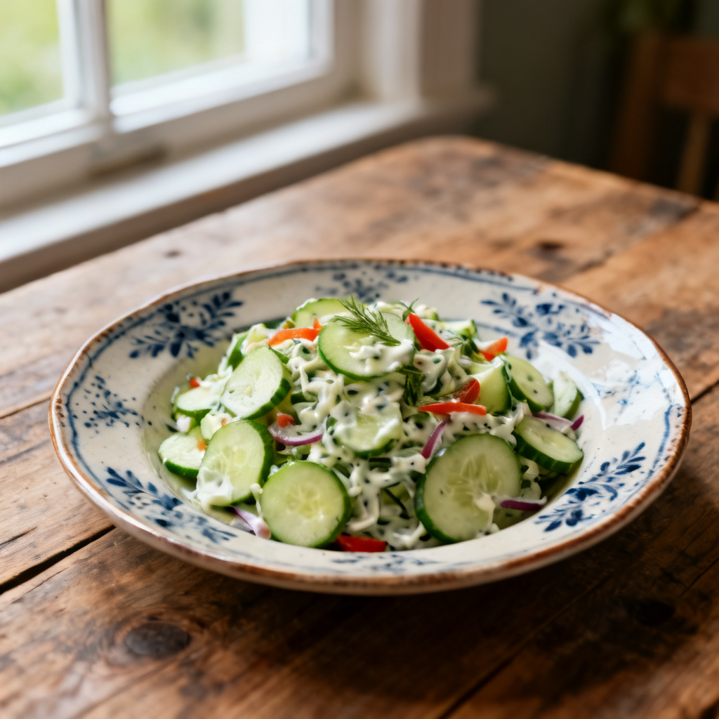 Krämig gurksallad