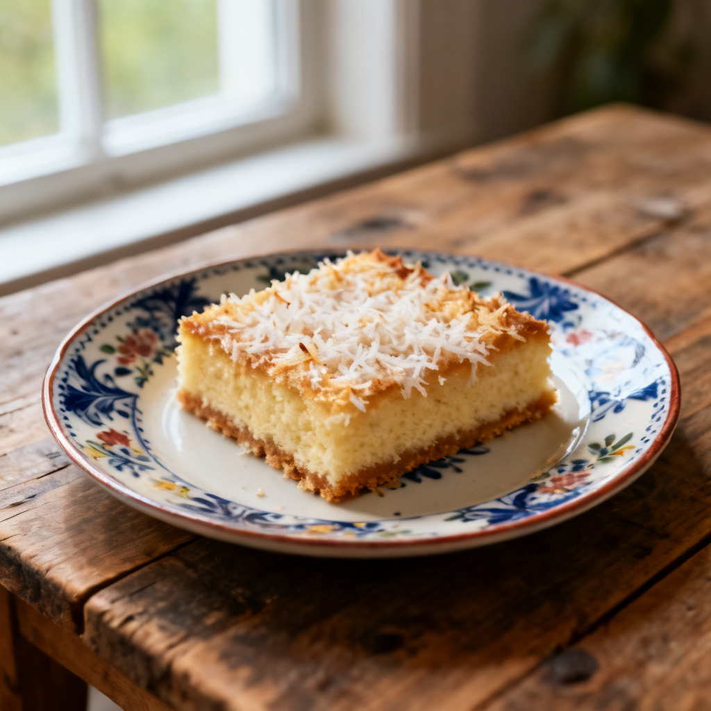 Kokoskaka med brynt smör och apelsinfrosting