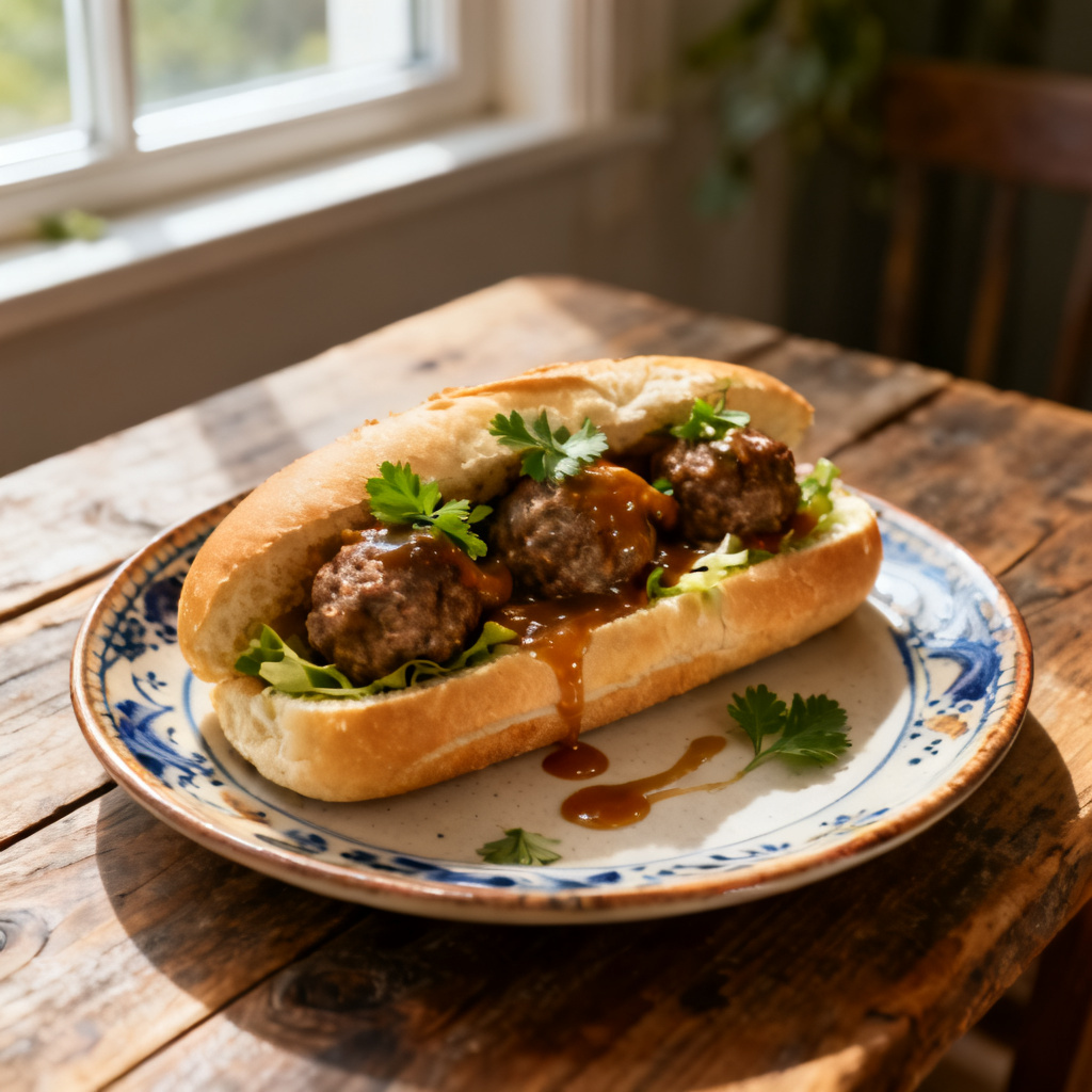 Mozzarella köttbulls-sub