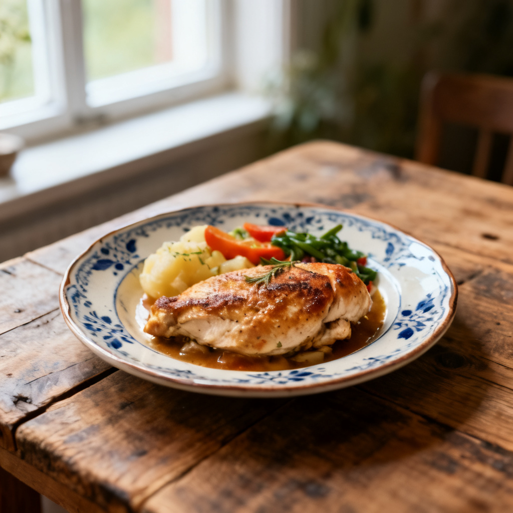 Kycklingbröst med pikanta champinjoner