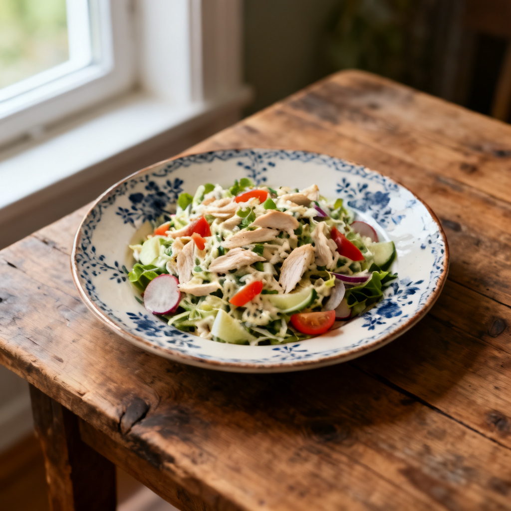 Honey Senap Kycklingsallad