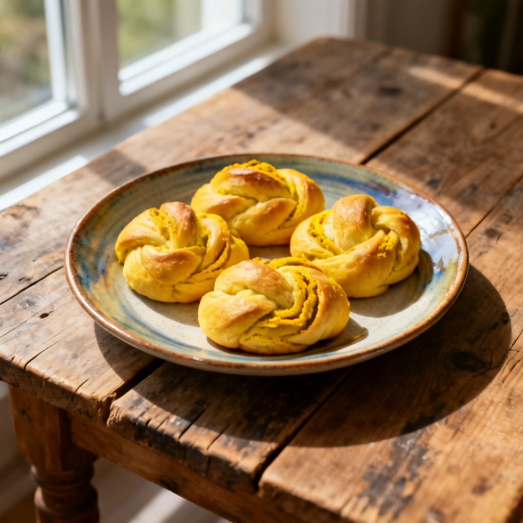 Saffransbullar med vaniljkräm