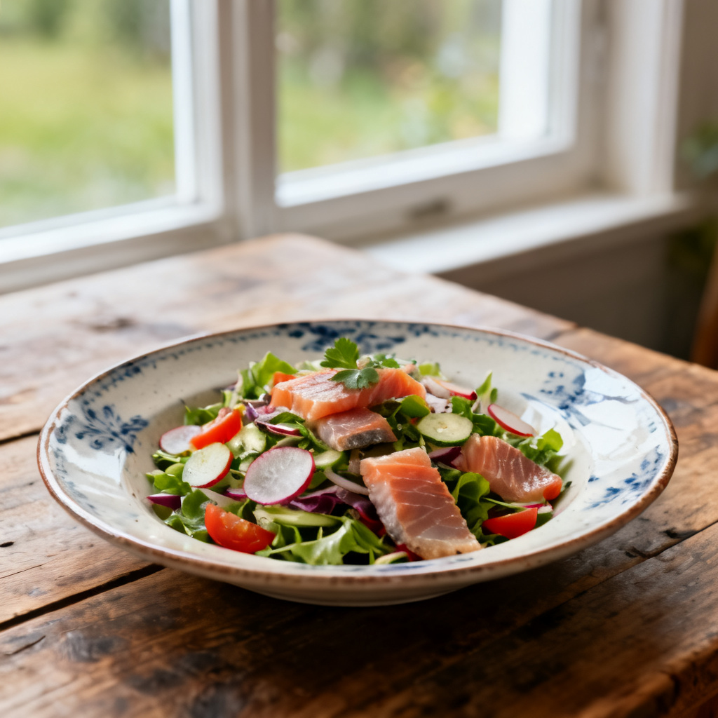 Sillsallad med äpple, selleri och pepparrot
