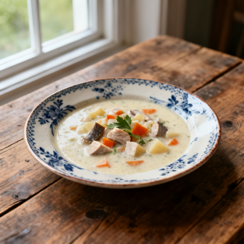 Skinkgryta med ingefära, svartpeppar och ris