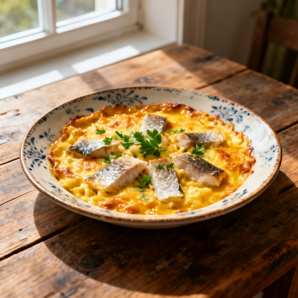 Fisk- och potatislåda