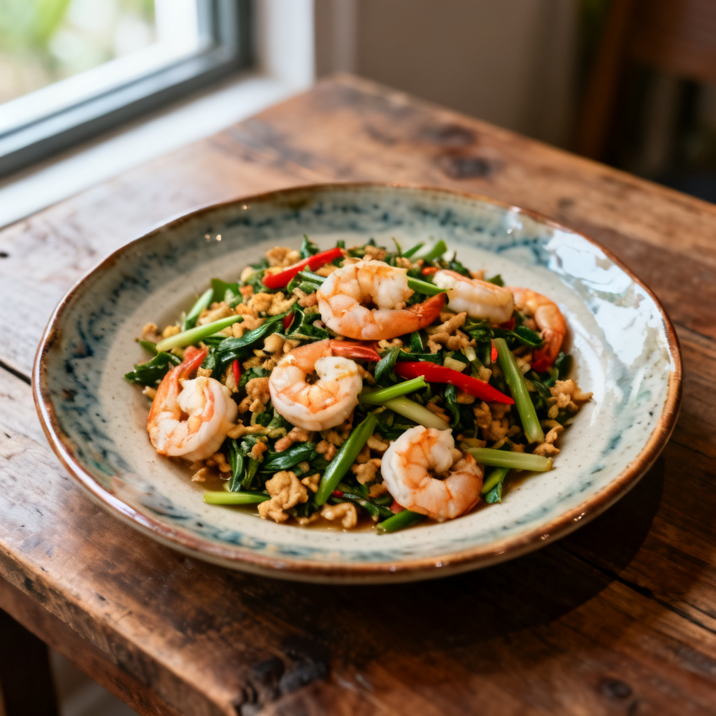 Spicy Thai prawn noodles